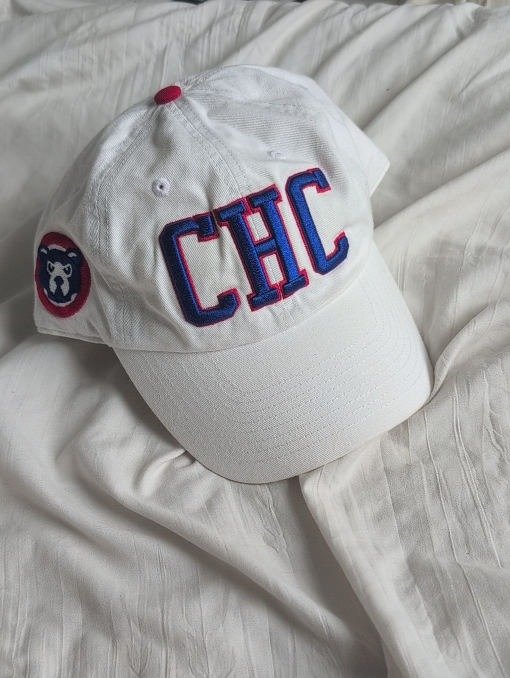 White Iowa Cubs Embroidered Baseball Cap